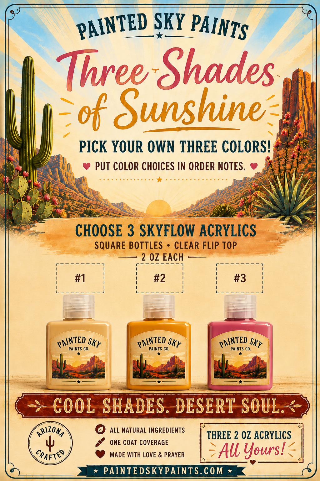 THREE SHADES OF SUNSHINE - Mineral Artisan Skyflow Acrylics