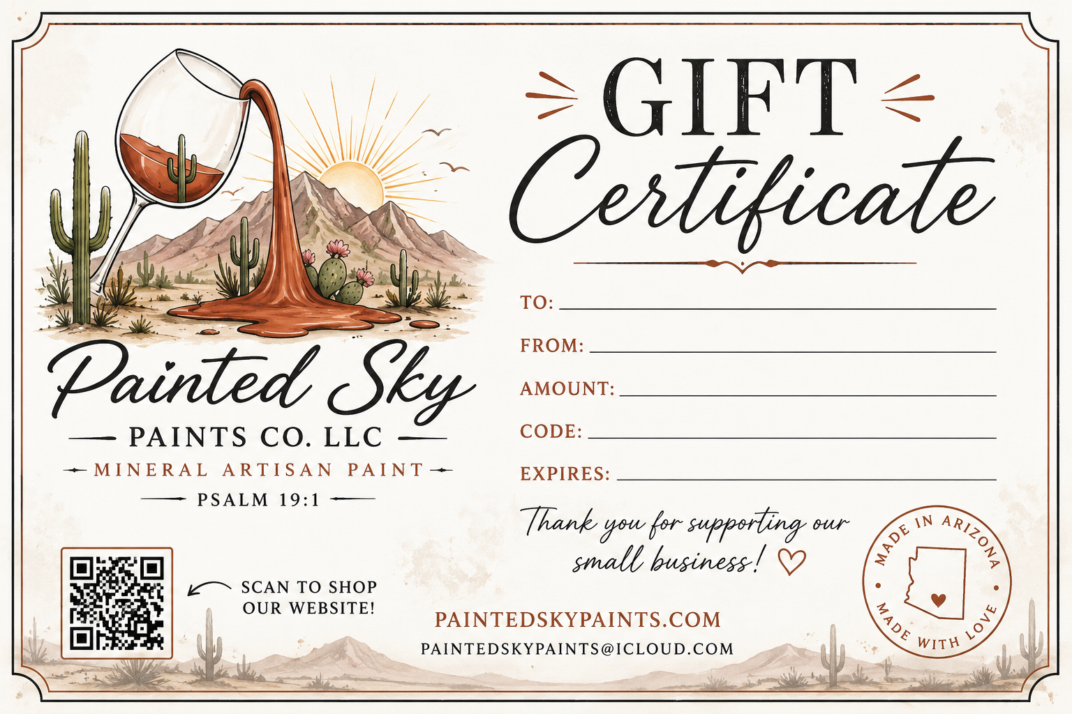 10.00 Gift Certificate