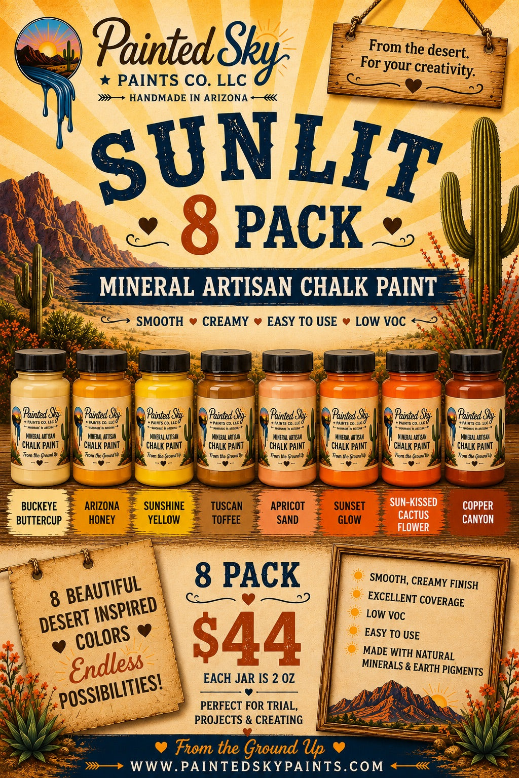 SUNLIT 8 PACK- Mineral Artisan Chalk Paint