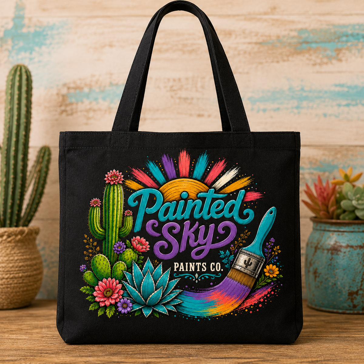 Painted Sky Canvas Bag